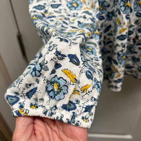 NEW!! LUCKY BRAND Sz XL Gathered Front Pullover Top Cottagecore Boho Floral - Picture 3 of 11